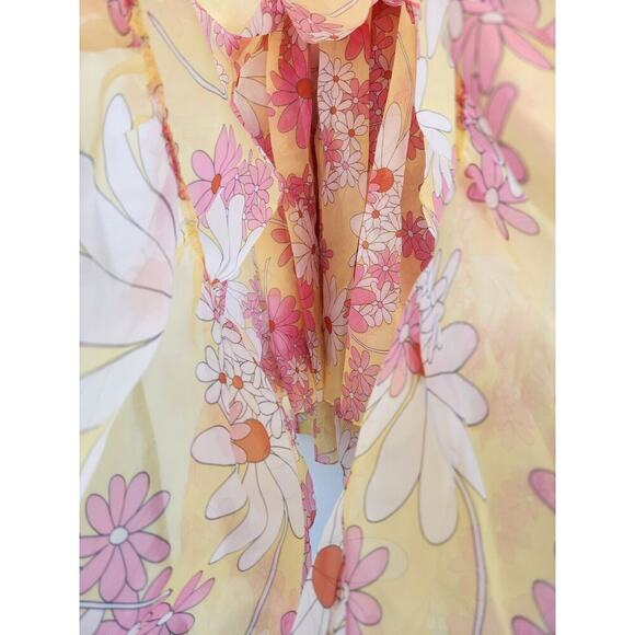 NWT Selkie French Puff Floral Midi Dress Size Small The Goldie #2C501 - Picture 5 of 13